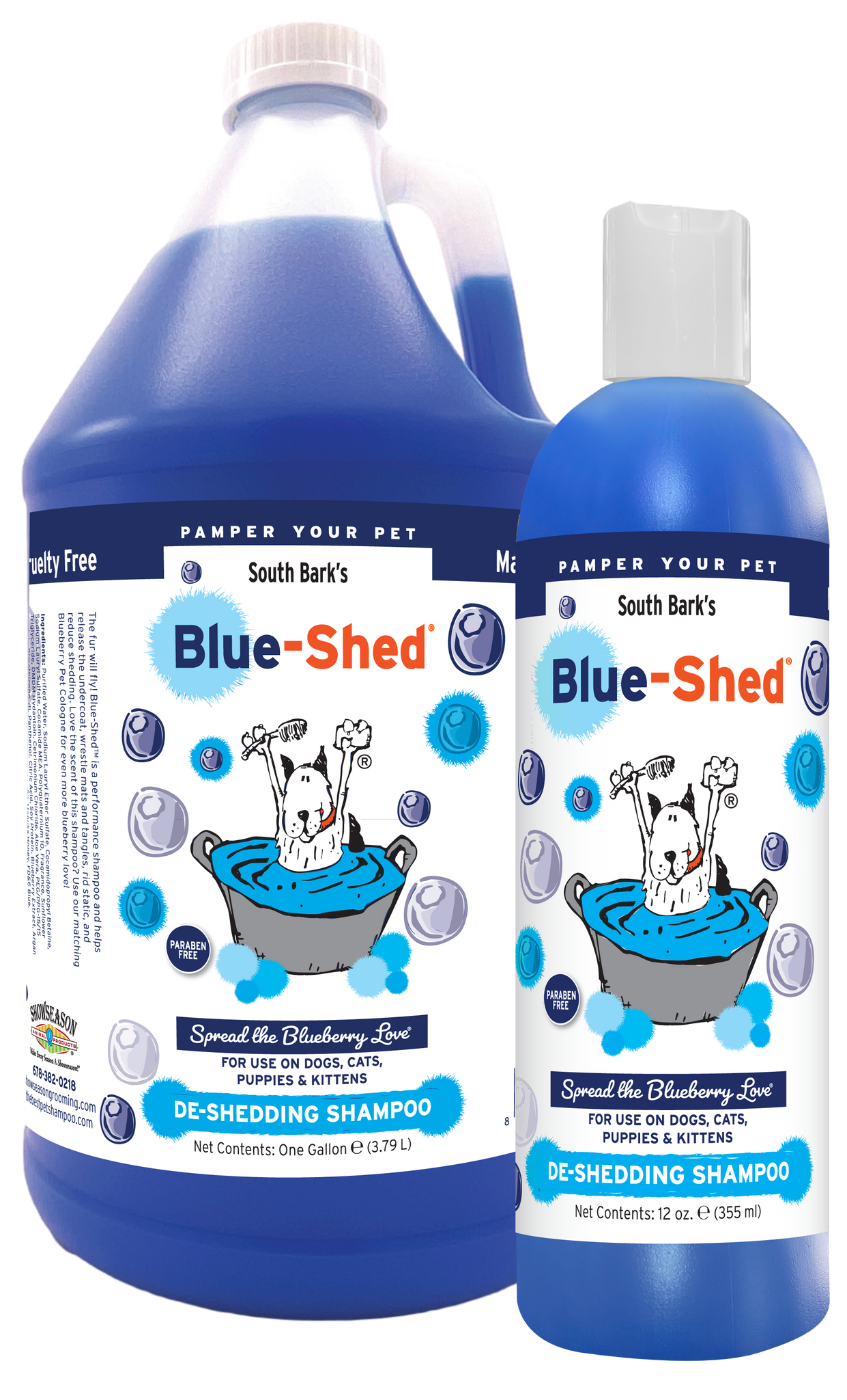 Blue-Shed® Brightening and Deshedding Shampoo | South Bark